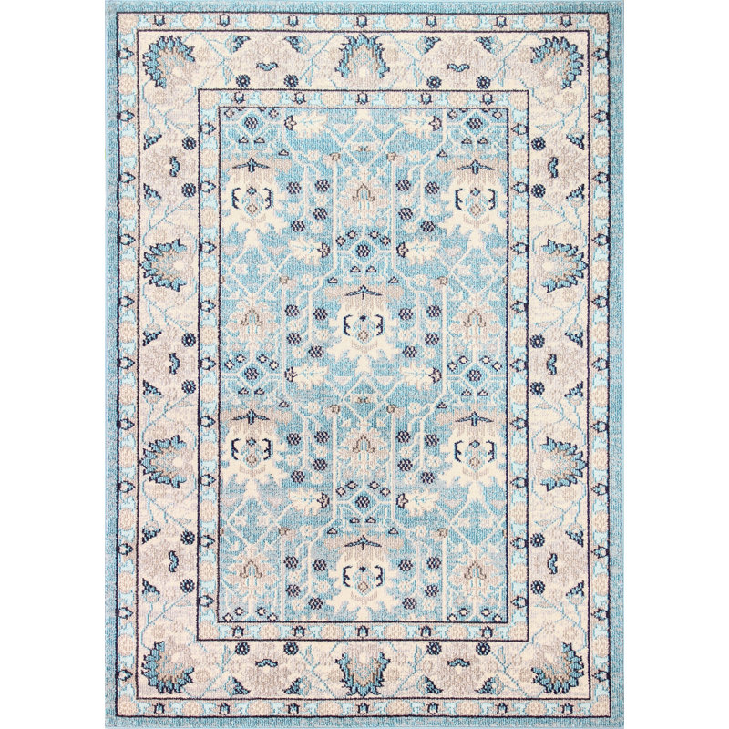 World Menagerie Chunn Blue/Beige Area Rug & Reviews Wayfair